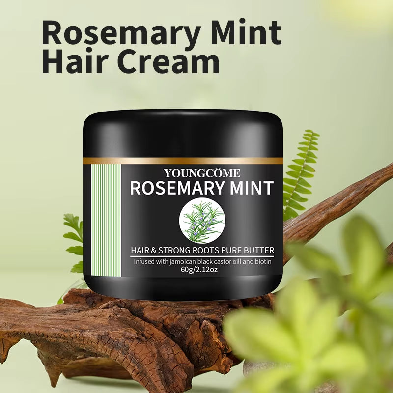 Rosemary Mint Hair Conditioning Cream Soft Smooth Improves Frizz Prevents Hair Loss Hair Care Scalp Treatment anti Dandruff