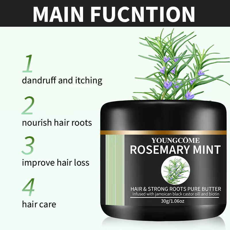 Rosemary Mint Hair Conditioning Cream Soft Smooth Improves Frizz Prevents Hair Loss Hair Care Scalp Treatment anti Dandruff
