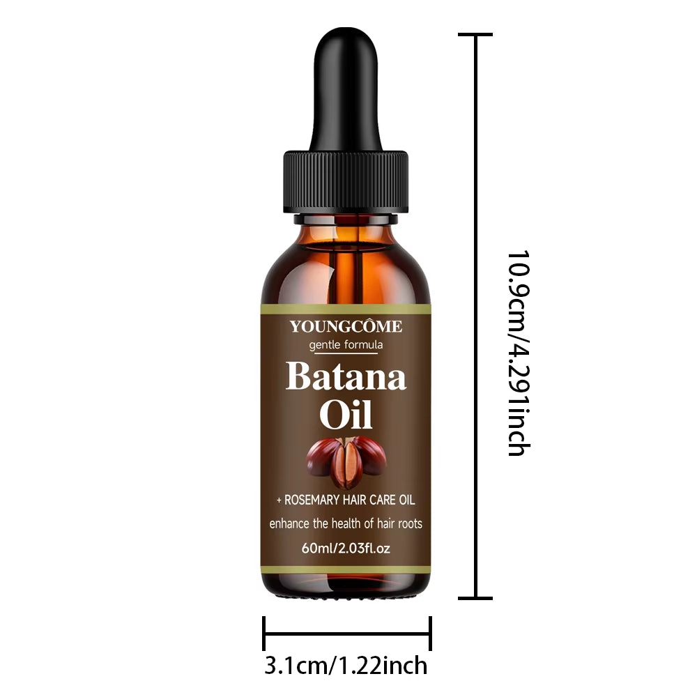 40Ml/60Ml Batana Rosemary Mint Scalp Hair Strengthening Oil Biotin Essential Oils Nourishing Treatment Split Ends Dry All Types