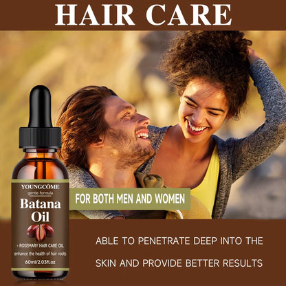 40Ml/60Ml Batana Rosemary Mint Scalp Hair Strengthening Oil Biotin Essential Oils Nourishing Treatment Split Ends Dry All Types