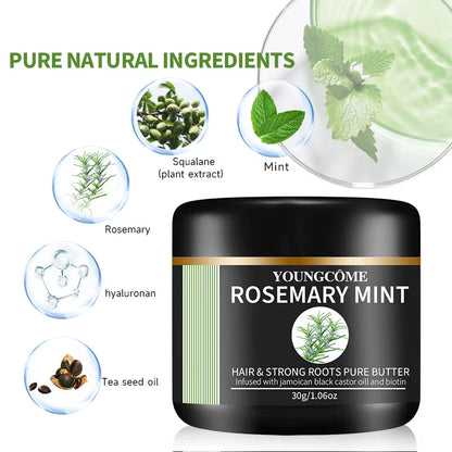 Rosemary Mint Hair Conditioning Cream Soft Smooth Improves Frizz Prevents Hair Loss Hair Care Scalp Treatment anti Dandruff